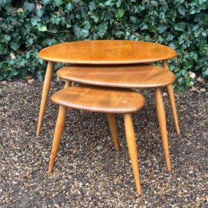 Ercol pebble nest of tables
