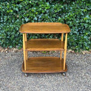 Vintage Ercol drinks trolley.