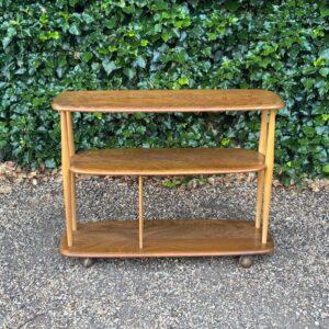 Vintage Ercol bookshelf trolley