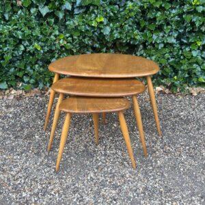 Ercol pebble nest of tables