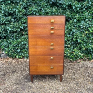 Mid century walnut chest of drawers